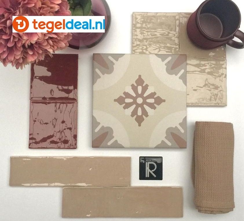 Set de 4 bougies pattern vert et bordeaux
